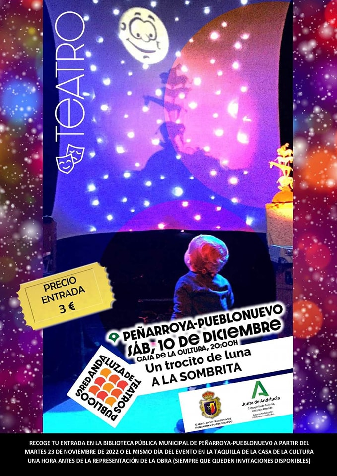 Un trocito de luna - Teatro de Sombras - A la Sombrita en Peñarroya-Pueblonuevo-Red Andaluza-cartel