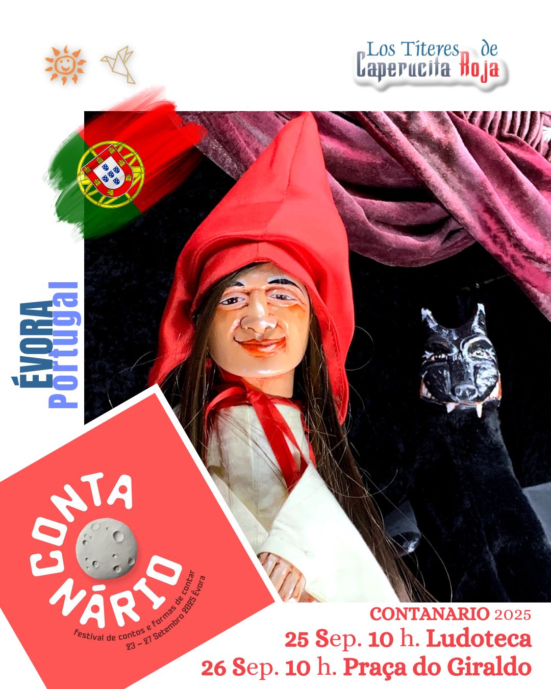 Los Titeres de Caperucita Roja – Teatro de Pocas Luces -A la Sombrita – EVORA – PORTUGAL Los Titeres de Caperucita Roja - Teatro de Pocas Luces -A la Sombrita - EVORA - PORTUGAL